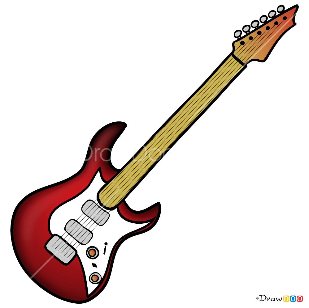 How to Draw Bass Guitar, Musical Instruments